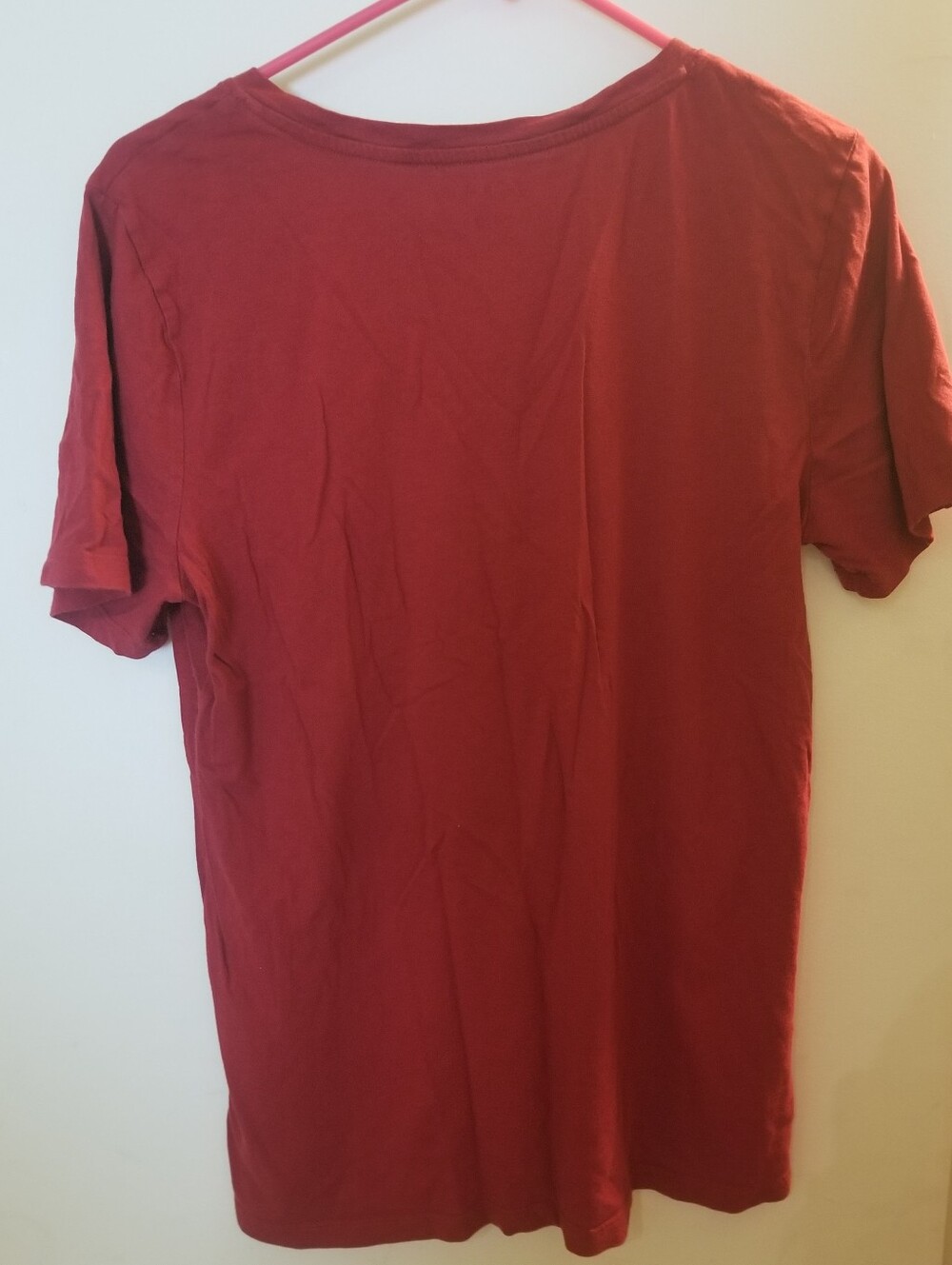 Eddie Bauer Women’s V-Neck Short Sleeve Tee — Burgundy - Size Large - Picture 2 of 3